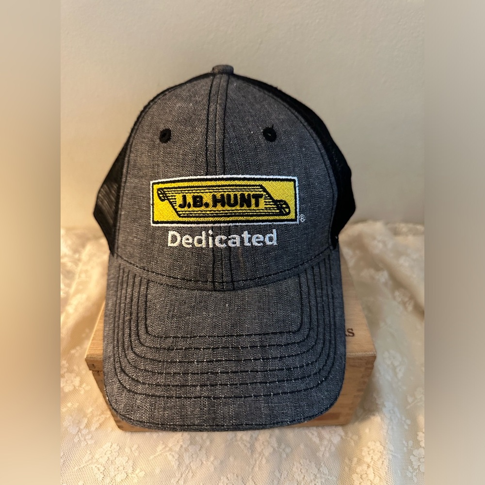 J.B. Hunt Gray and Black Cap